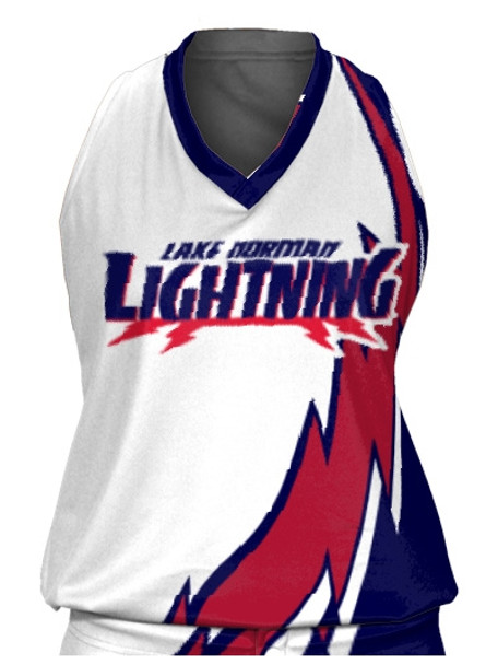 Control Series Premium - Womens/Girls "Thunderbolt" Custom Sublimated Sleeveless Softball Jersey