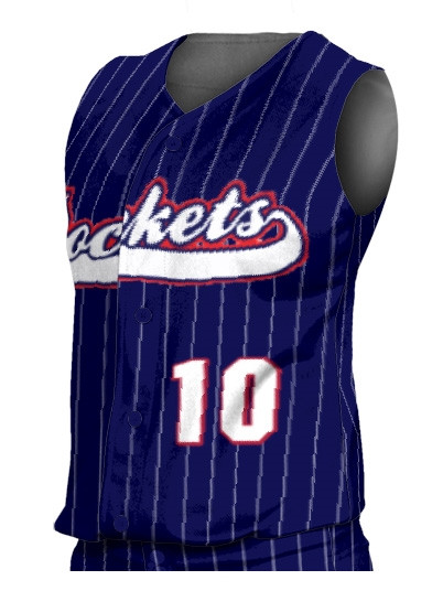 Control Series Premium - Womens/Girls "Pinstripes" Custom Sublimated Sleeveless Button Front Softball Jersey