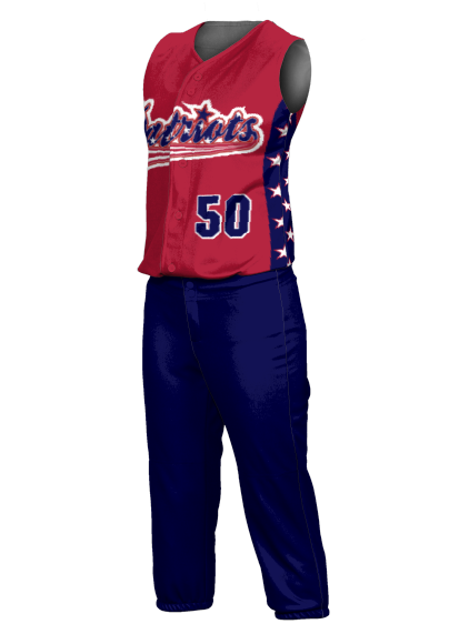 Control Series Premium - Womens/Girls "Stars" Custom Sublimated  Sleeveless Button Front Softball Set