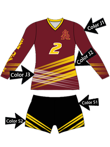 Control Series Premium - Womens/Girls "Dig" Custom Sublimated Volleyball Set