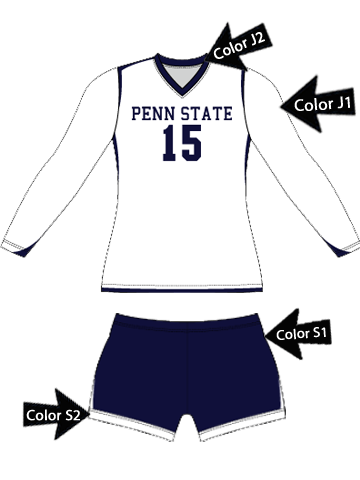 Control Series Premium - Womens/Girls "Legion" Custom Sublimated Volleyball Set
