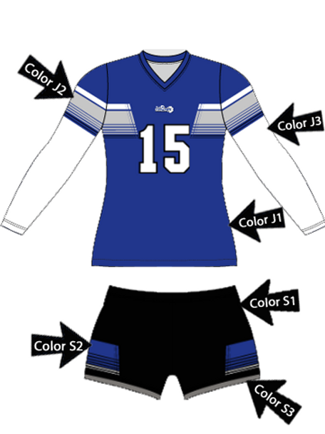 Control Series Premium - Womens/Girls "Pressure" Custom Sublimated Volleyball Set