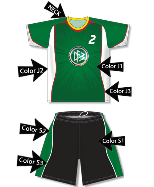 Control Series Premium - Womens/Girls "Blast" Custom Sublimated Soccer Set