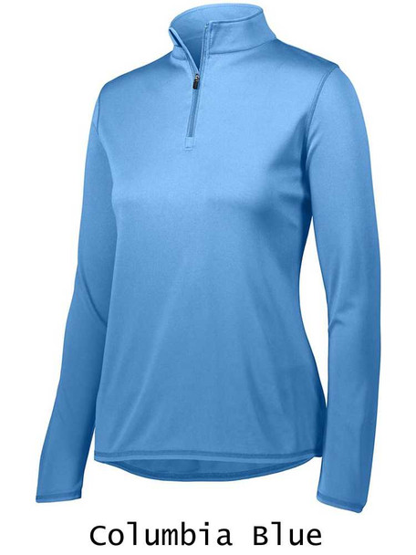 Womens "Attain" 1/4 Zip Basketball Shooting Shirt Adult Long Sleeve All Sports Uniforms