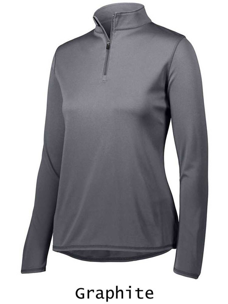 Womens "Attain" 1/4 Zip Basketball Shooting Shirt Adult Long Sleeve All Sports Uniforms