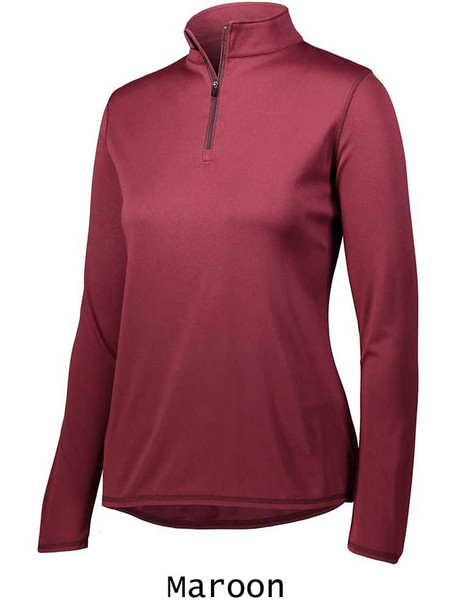 Womens "Attain" 1/4 Zip Basketball Shooting Shirt Adult Long Sleeve All Sports Uniforms