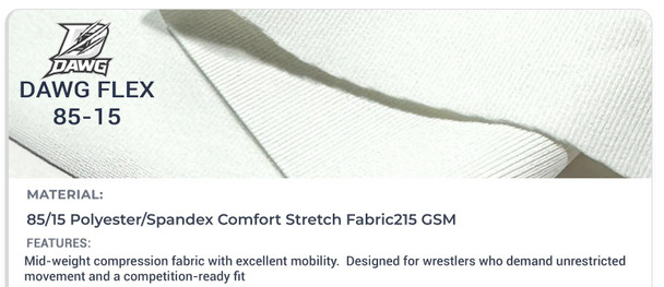 DawgFlex performance fabric custom womens wrestling singlet detail