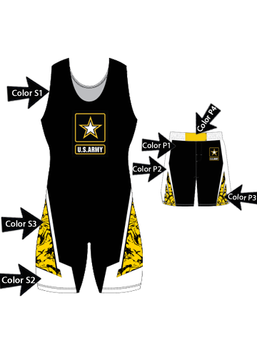 Adult/Youth "Half Nelson" Custom Sublimated Wrestling Singlet with Grappler Shorts