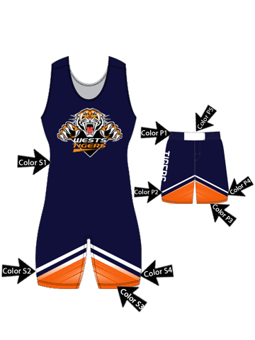 Adult/Youth "Striker" Custom Sublimated Wrestling Singlet with Grappler Shorts