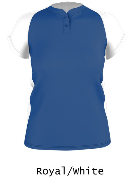 Girls "Pop Up" Two-Button Softball Jersey