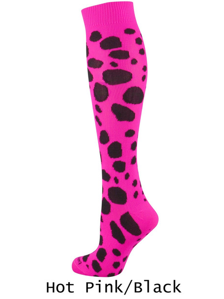 Leopard Over the Calf Softball Sock