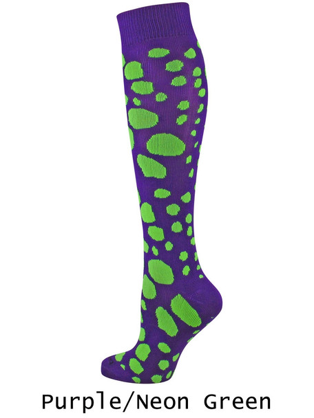 Leopard Over the Calf Softball Sock