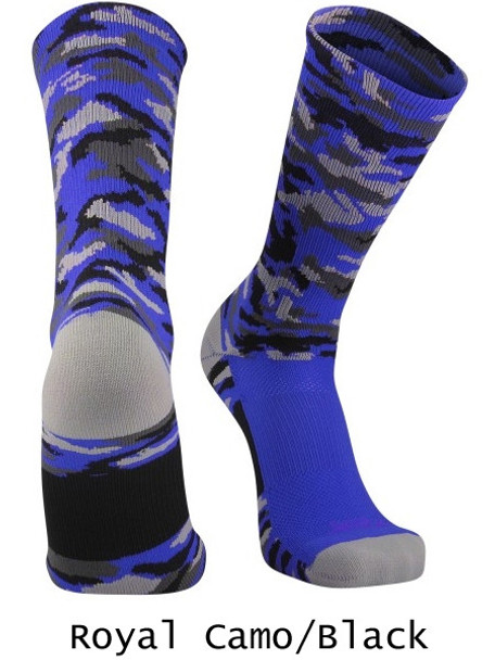 Woodland Camo Crew Softball Sock