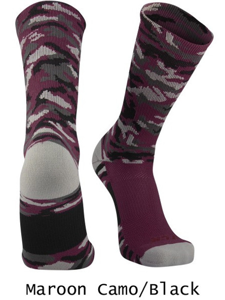 Woodland Camo Crew Softball Sock