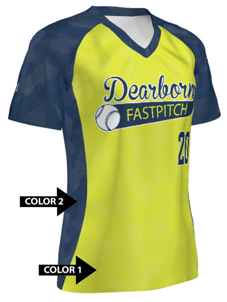Quick Ship Plus - Womens/Girls "Camo II" Custom Sublimated Softball Jersey