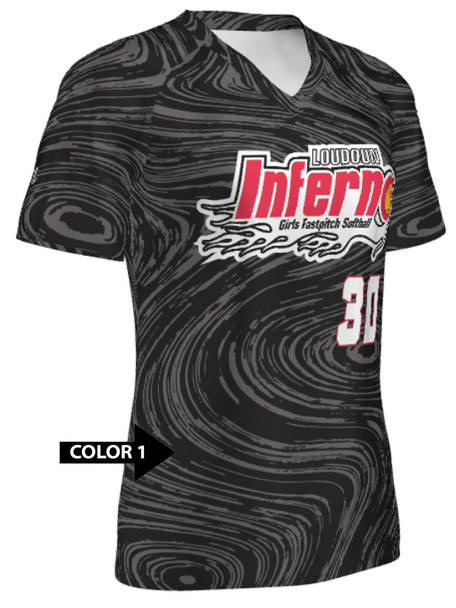 Quick Ship Plus - Womens/Girls "Marble" Custom Sublimated Softball Jersey