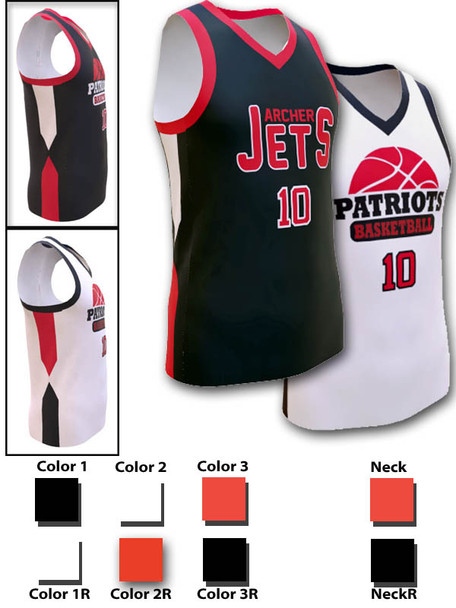 Saver Series - Adult/Youth "Archer" Custom Sublimated Reversible Basketball Set
