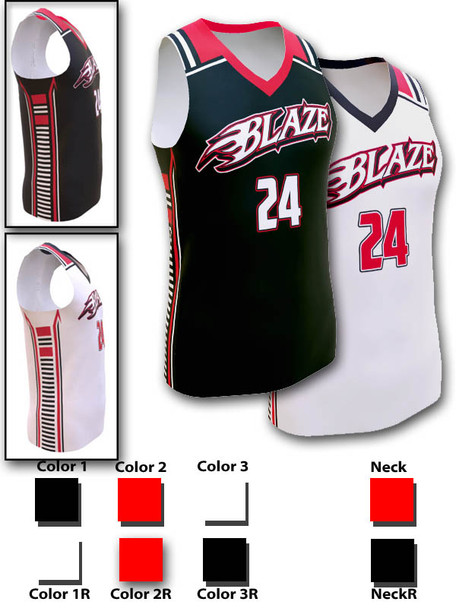 Saver Series - Womens/Girls "Wings" Custom Sublimated Reversible Basketball Set
