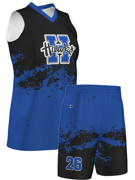 Quick Ship Plus - Womens/Girls "Fall Away" Custom Sublimated Basketball Uniform