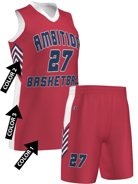 Quick Ship - Womens/Girls Racerback "Yield" Custom Sublimated Basketball Uniform