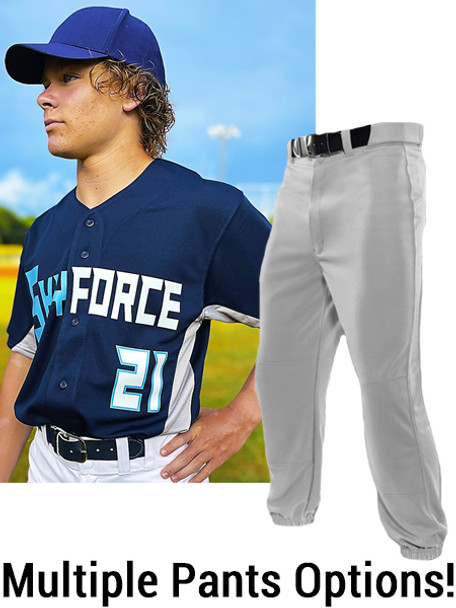 Adult/Youth "Scorpion" Button Front Baseball Uniform Set