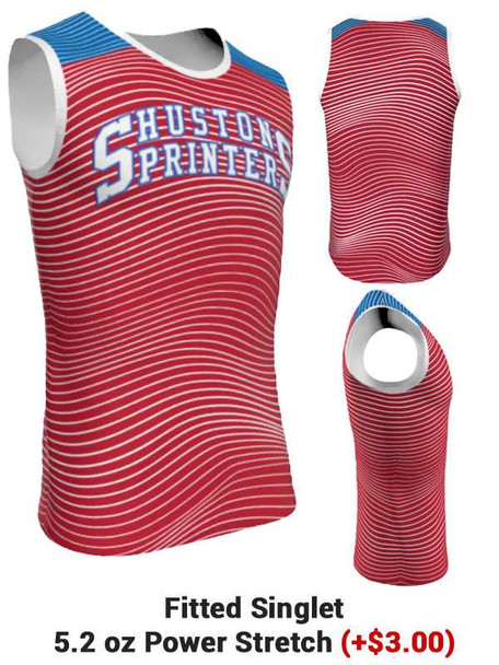 Control Series - Adult/Youth "Change Over" Custom Sublimated Track Singlet Adult/Youth Sublimated Track Singlets All Sports Uniforms