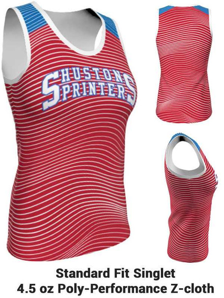 Control Series - Womens/Youth "Change Over" Custom Sublimated Track Singlet Womens/Youth Sublimated Track Singlets All Sports Uniforms