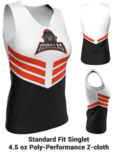 Control Series - Womens/Youth "Flow" Custom Sublimated Track Singlet Womens/Youth Sublimated Track Singlets All Sports Uniforms