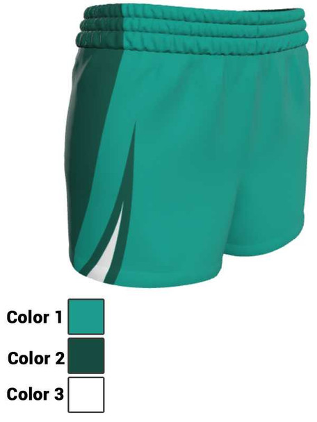 Control Series - Womens/Youth "Approach" Custom Sublimated Standard Track Shorts Womens/Youth Standard Fit Sublimated Track Shorts All Sports Uniforms