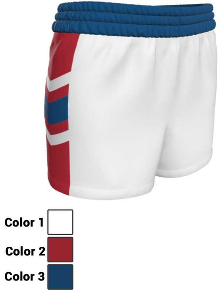 Control Series - Womens/Youth "Vortex" Custom Sublimated Standard Track Shorts Womens/Youth Standard Fit Sublimated Track Shorts All Sports Uniforms