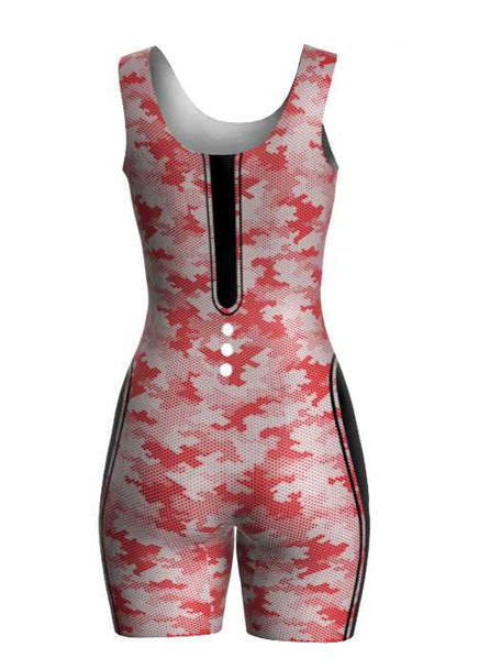 Womens "Backbone" Custom Sublimated Wrestling Singlet Womens Wrestling Singlets All Sports Uniforms