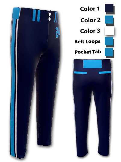 Control Series Premium - Adult/Youth "Crush 7" Custom Sublimated Baseball Pants Sublimated Baseball Pants All Sports Uniforms