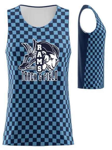 Control Series - Womens/Girls "Checkered" Custom Sublimated Track Singlet Womens/Youth Sublimated Track Singlets All Sports Uniforms