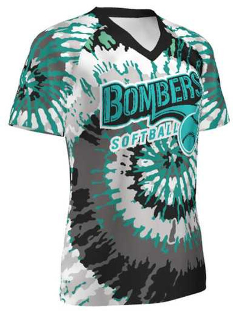 Quick Ship - Womens/Girls "Tie Dye" Custom Sublimated Softball Jersey-2 Classic Quick Ship Softball Jerseys All Sports Uniforms