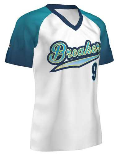 Quick Ship - Womens/Girls "Gradient Sleeves" Custom Sublimated Softball Jersey-2 Classic Quick Ship Softball Jerseys All Sports Uniforms