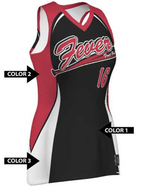 Quick Ship - Womens/Girls "Shortstop" Custom Sublimated Sleeveless Softball Jersey-2 Quick Ship Sleeveless Softball Jerseys All Sports Uniforms