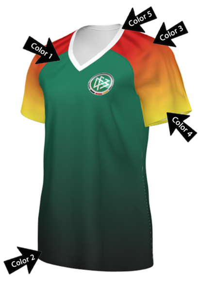 Quick Ship - Womens/Girls "Gradient Transition" Custom Sublimated Soccer Jersey Classic Quick Ship Womens/Girls Soccer Jerseys All Sports Uniforms