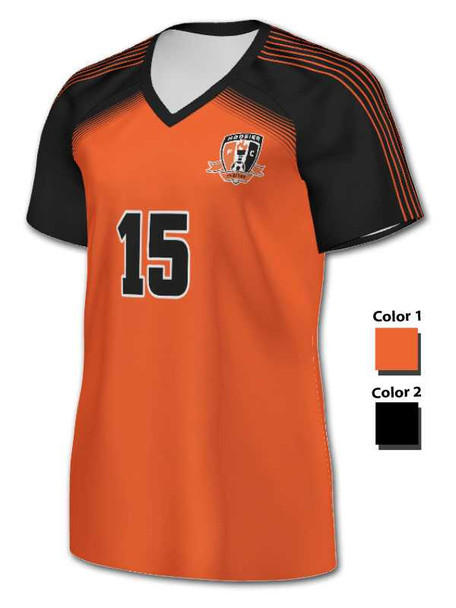 Quick Ship - Womens/Girls "Faded Chevron" Custom Sublimated Soccer Jersey Classic Quick Ship Womens/Girls Soccer Jerseys All Sports Uniforms