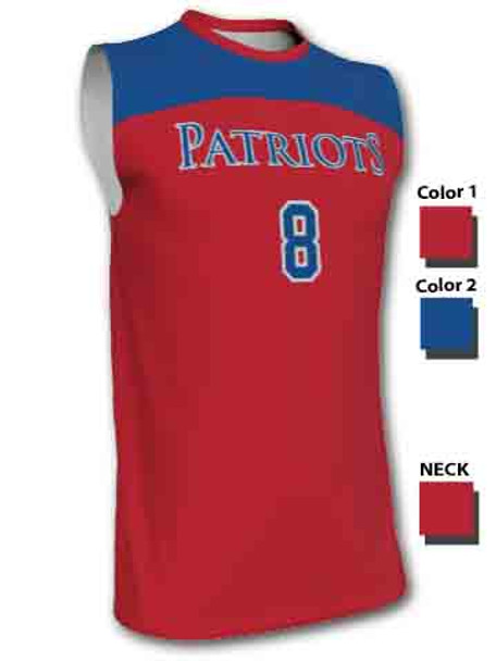 Quick Ship - Adult/Youth "Defender" Custom Sublimated Sleeveless Volleyball Jersey-2 Quick Ship Mens Sleeveless Volleyball Jerseys All Sports Uniforms
