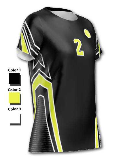 Control Series Premium - Womens/Girls "Force (Short Sleeve)" Custom Sublimated Volleyball Jersey Premium Volleyball Jerseys All Sports Uniforms