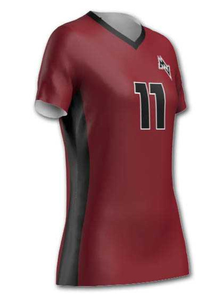 Control Series Premium - Womens/Girls "Side Insert Solid Short Sleeve" Custom Sublimated Volleyball Jersey Premium Volleyball Jerseys All Sports Uniforms