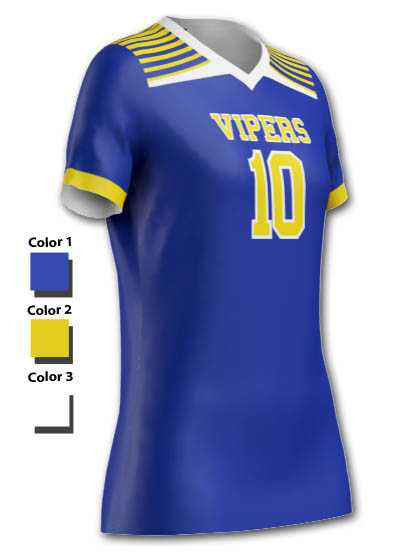Control Series Premium - Womens/Girls "Wired Short Sleeve" Custom Sublimated Volleyball Jersey Control Series Volleyball Jerseys All Sports Uniforms