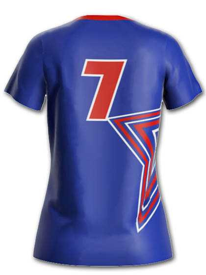 Control Series Premium - Womens/Girls "Stars Short Sleeve" Custom Sublimated Volleyball Jersey Control Series Volleyball Jerseys All Sports Uniforms