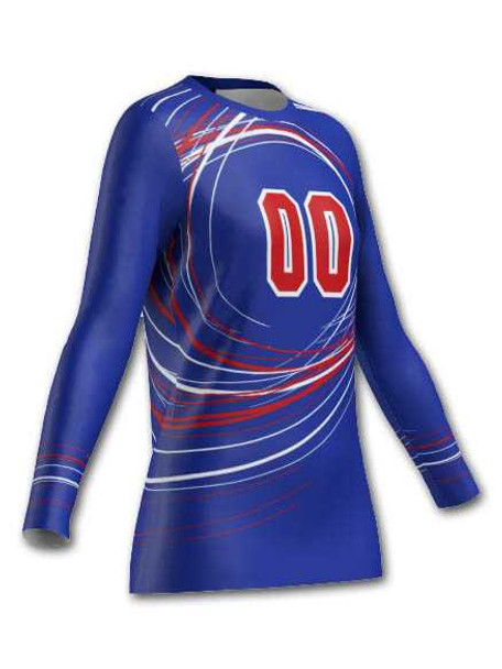 Control Series - "Ace" Custom Sublimated Volleyball Jersey Long Sleeve Volleyball Jerseys All Sports Uniforms