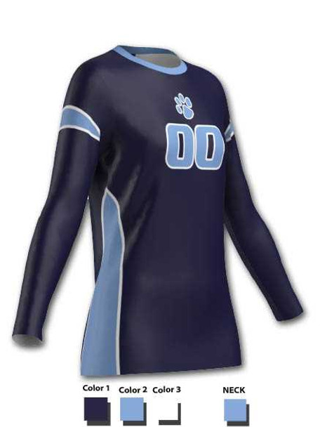 Control Series - "Columbia" Custom Sublimated Volleyball Jersey Long Sleeve Volleyball Jerseys All Sports Uniforms