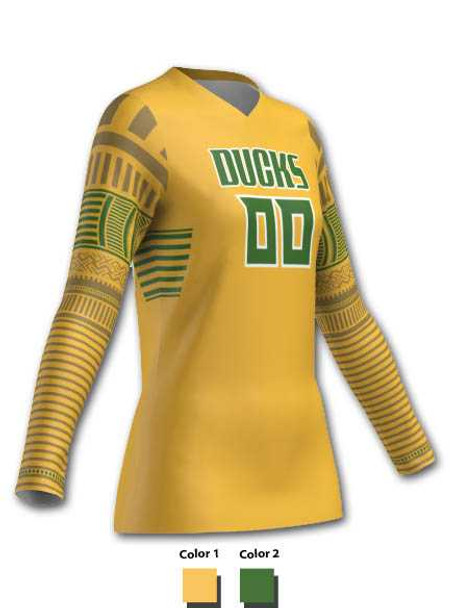 Control Series - "Decoy" Custom Sublimated Volleyball Jersey Long Sleeve Volleyball Jerseys All Sports Uniforms