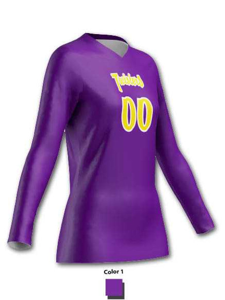 Control Series - "Solid" Custom Sublimated Volleyball Jersey Long Sleeve Volleyball Jerseys All Sports Uniforms