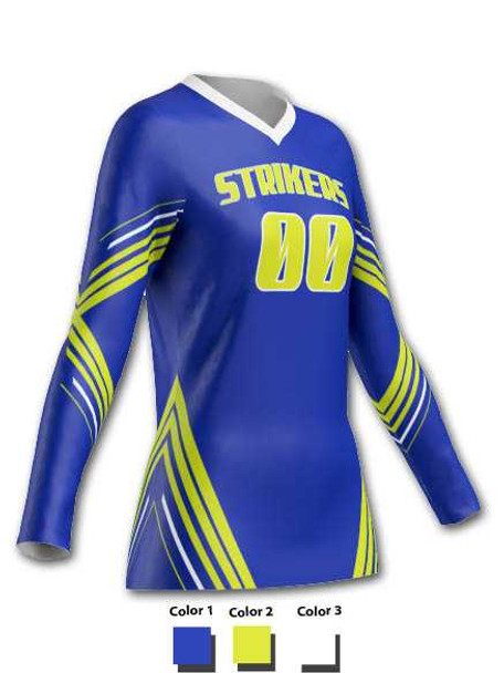 Control Series - "Trend" Custom Sublimated Volleyball Jersey Long Sleeve Volleyball Jerseys All Sports Uniforms