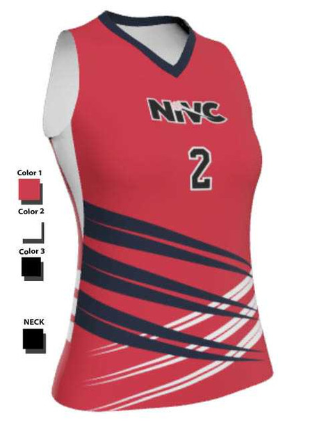 Control Series - "Dink" Sleeveless Custom Sublimated Volleyball Jersey Sleeveless Volleyball Jerseys All Sports Uniforms
