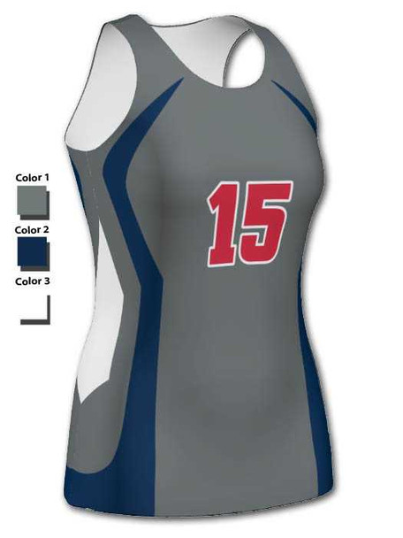 Control Series - "Spire" Sleeveless Custom Sublimated Volleyball Jersey Sleeveless Volleyball Jerseys All Sports Uniforms